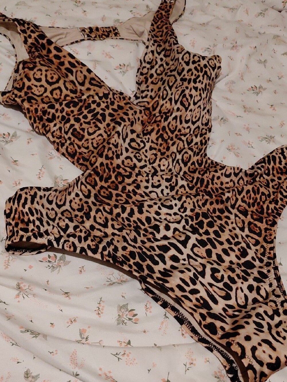 Victoria's Secret Leopard Print One-Piece Swimsuit - Brown/Tan - Picture 3 of 5